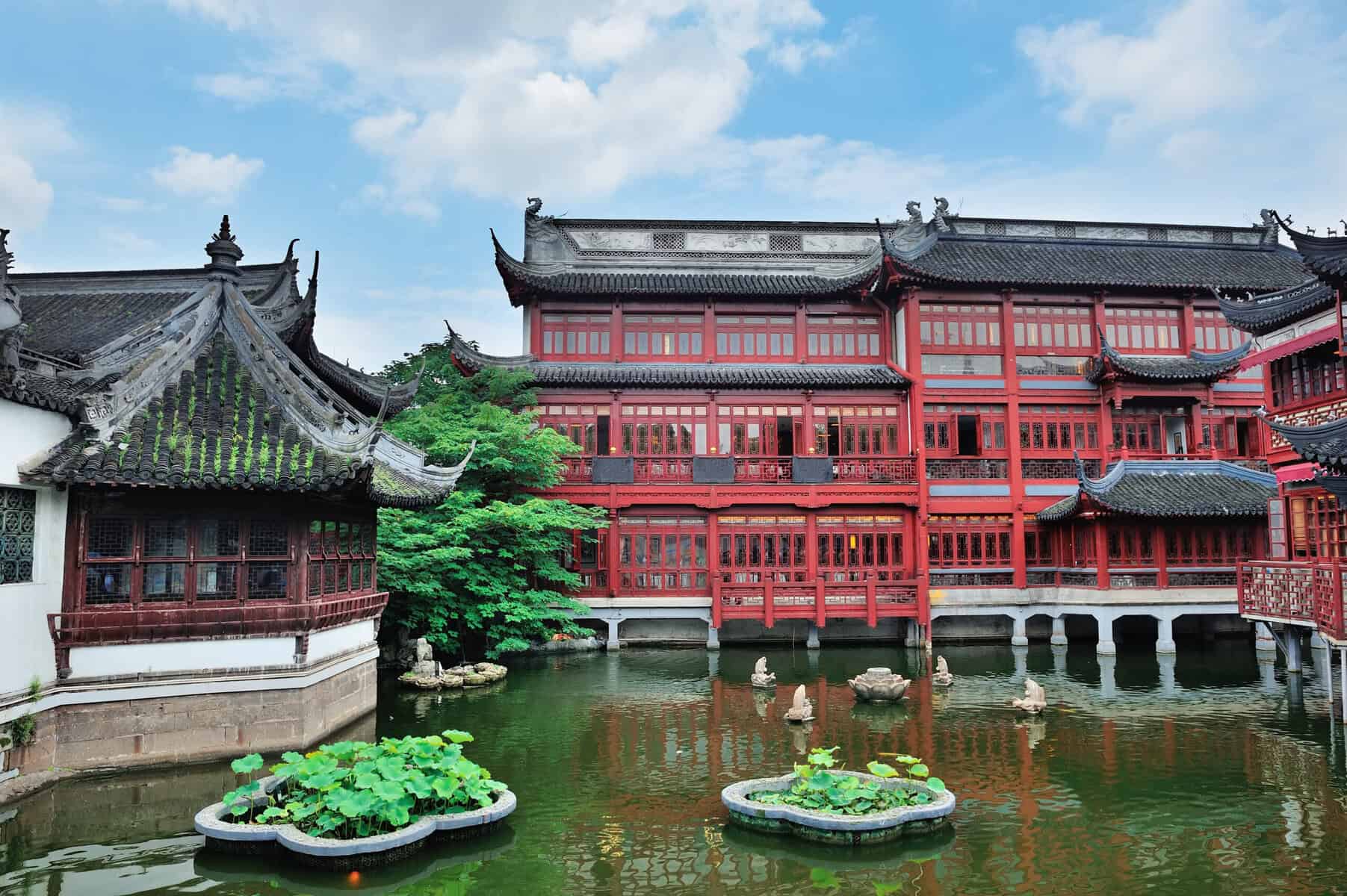 Città sull'acqua in cina: 10 Città fluviali in Cina come Venezia Orientale. Vecchi edifici di Shanghai