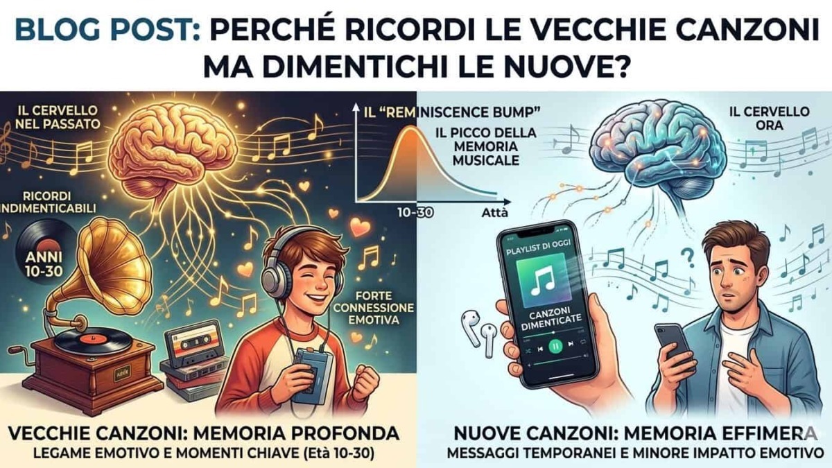Ricordi vecchie canzoni e nuove memorie musicali.