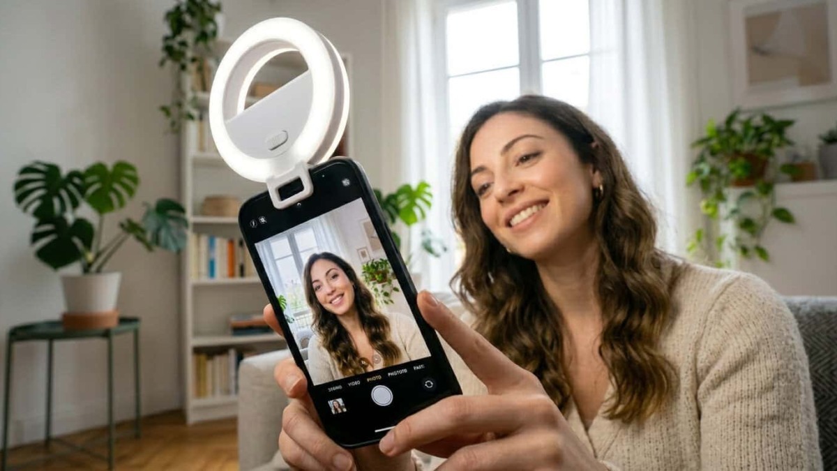 Led selfie ring light per video perfetti