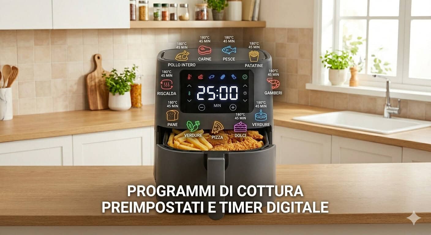 Programmi di cottura preimpostati della friggitrice ad aria