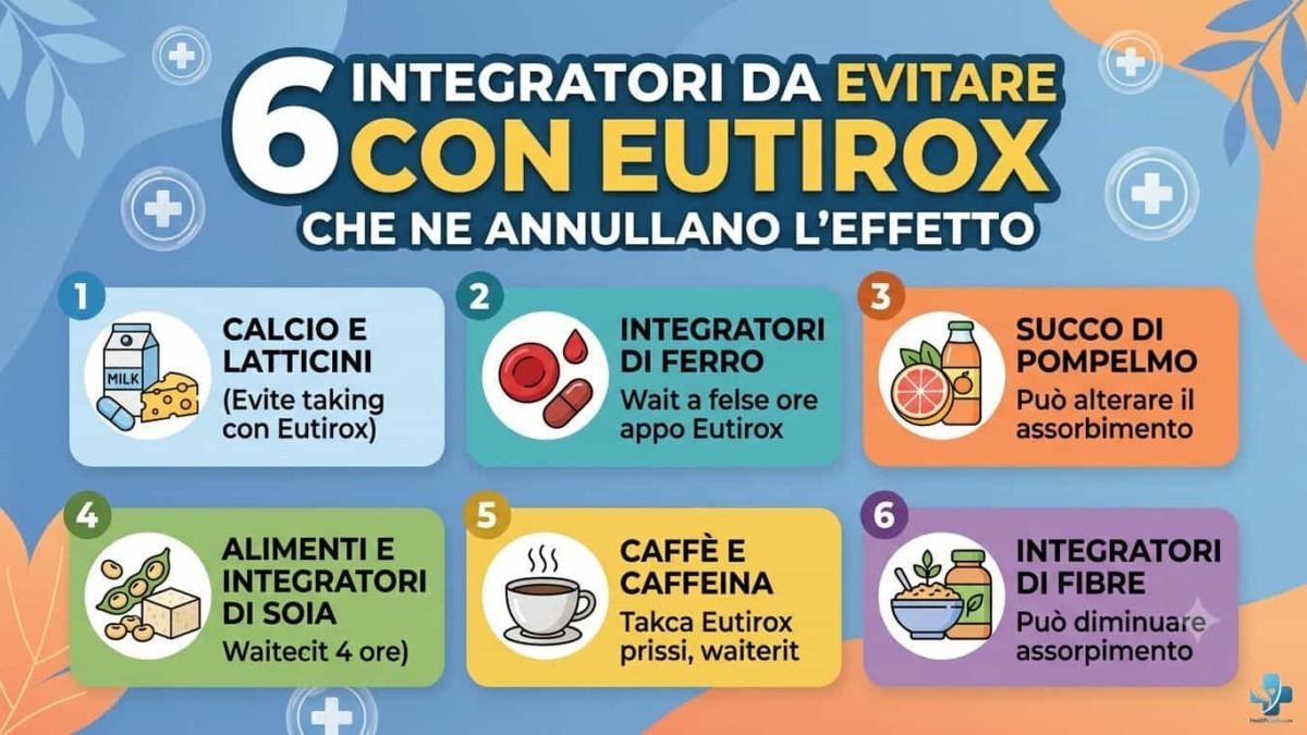 6 Integratori da evitare con Eutirox che ne annullano l'effetto