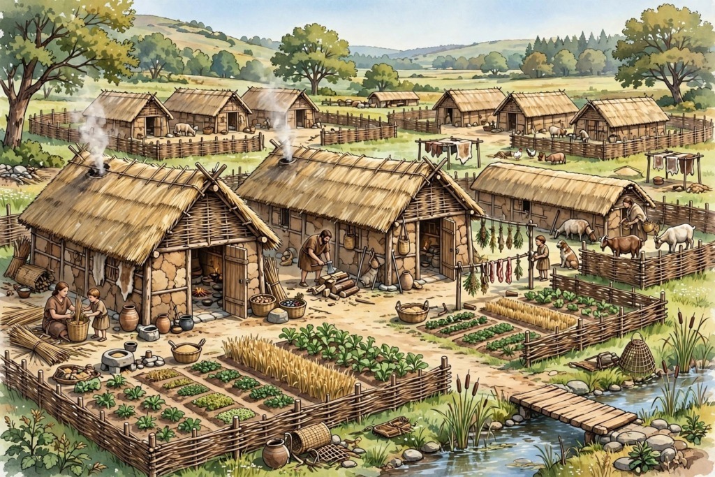 Capanne rettangolari e allungate - le longhouse