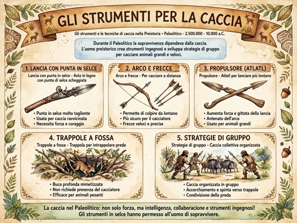 Gli strumenti per la caccia