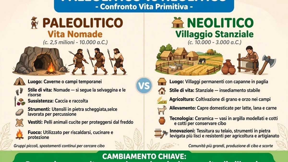 Paleolitico e Neolitico: quali sono le differenze?