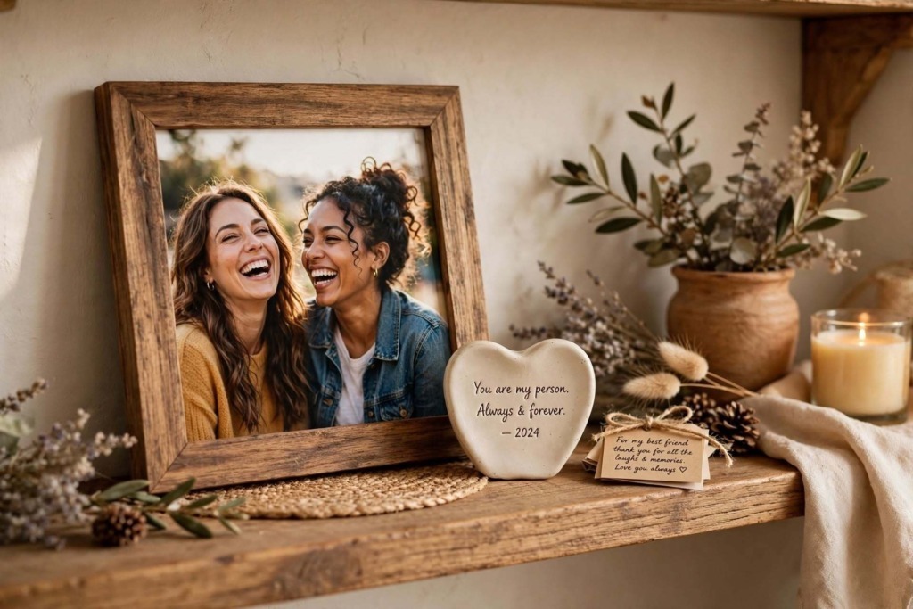 Foto incorniciata e oggetto personalizzato