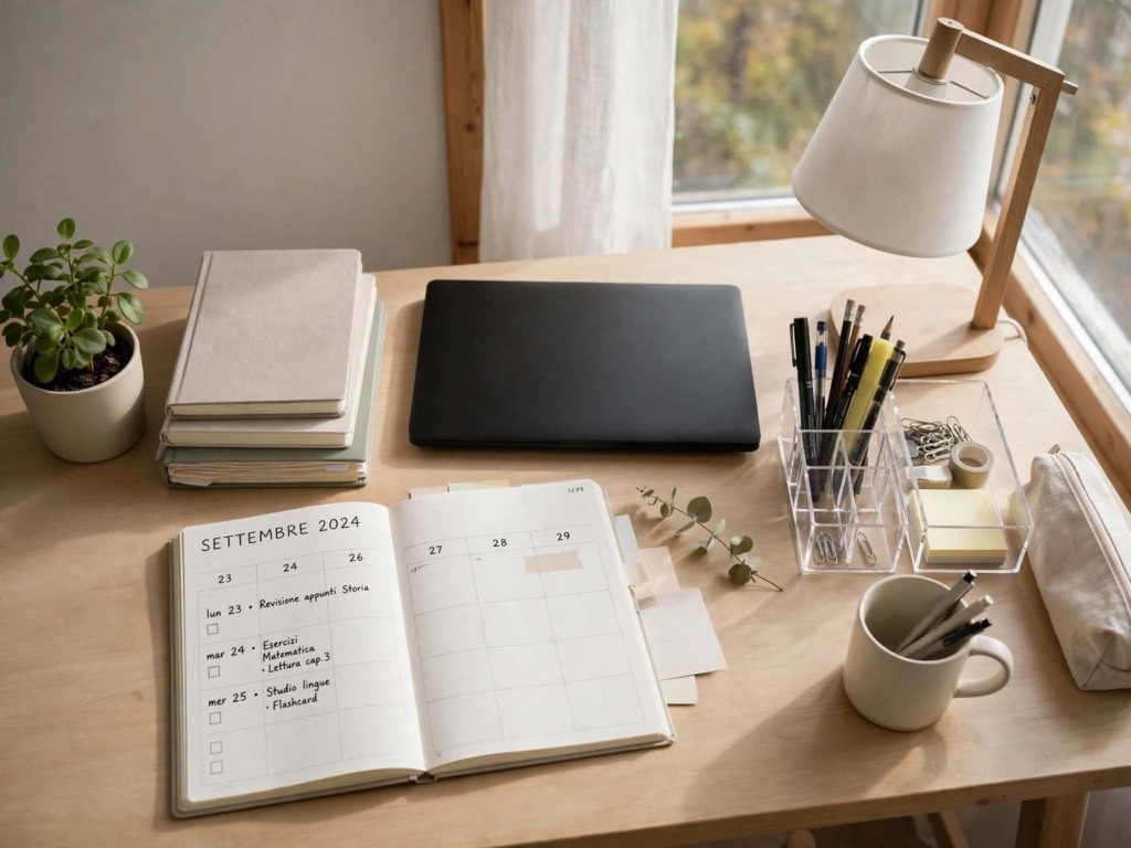 Organizzare la scrivania per studiare