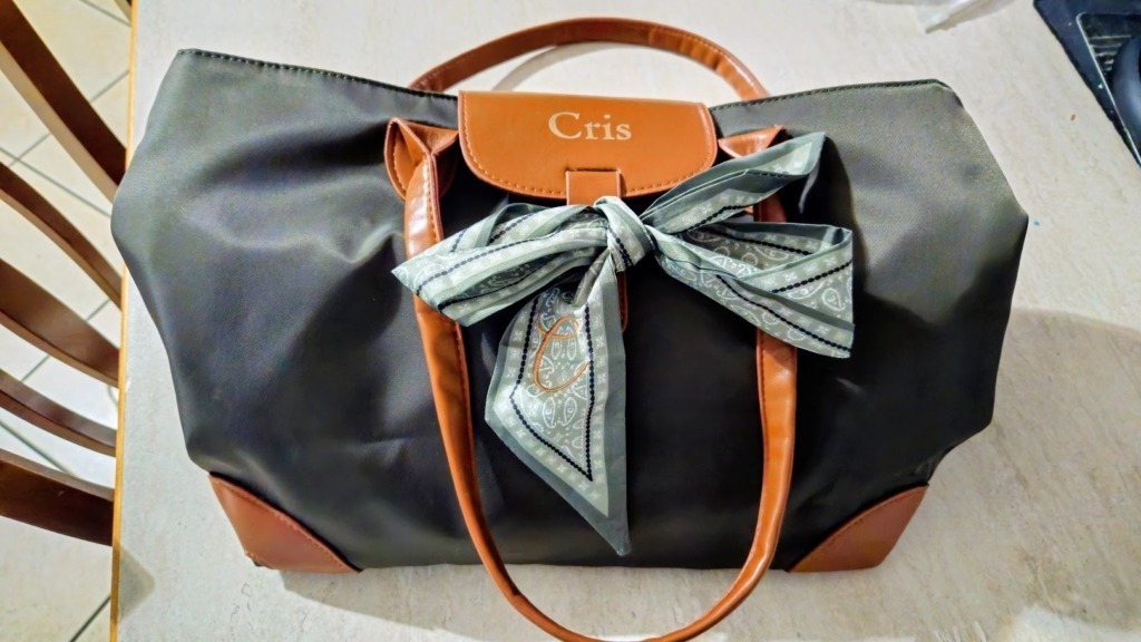 borsa verde con il mio nome