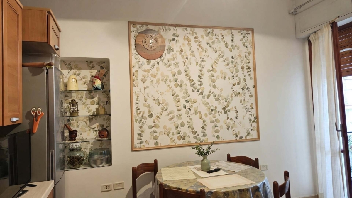 Carta da parati o pittura nella cucina