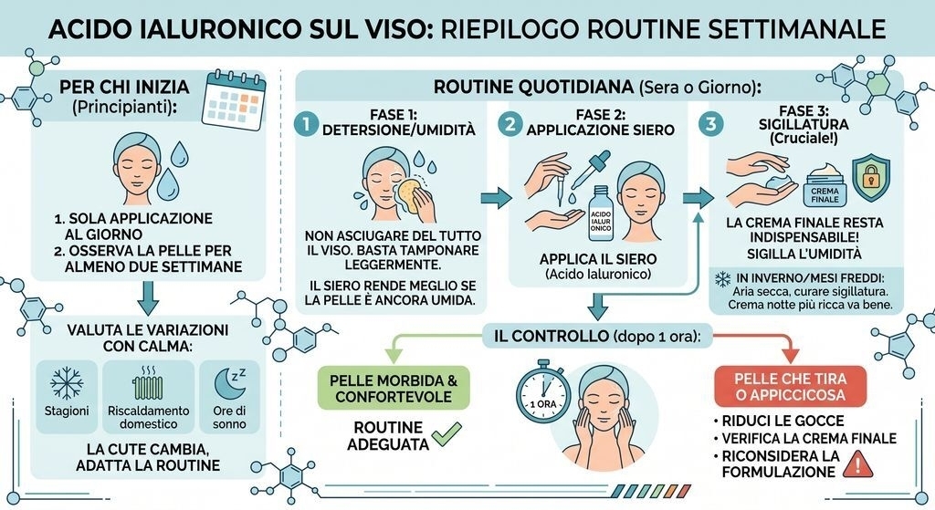 Come applicare l'acido ialuronico sul viso: regole ed errori: routine settimanale