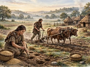 Nascita dell'agricoltura nel Neolitico e coltivazione primitiva