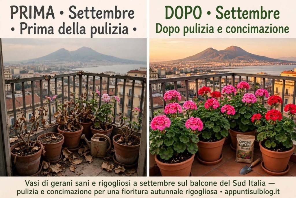 Gerani a settembre: meglio accompagnarli verso l'autunno