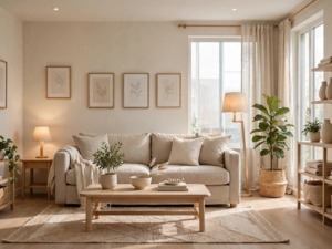 Interior design per casa con arredamento moderno e accogliente