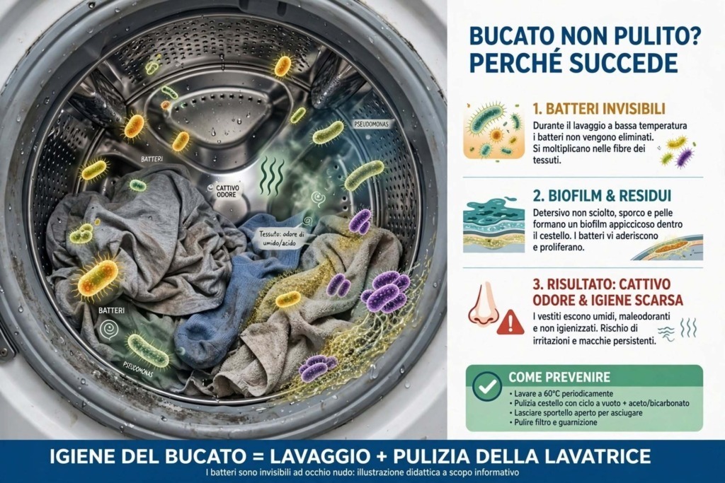 Come evitare che la lavatrice puzzi