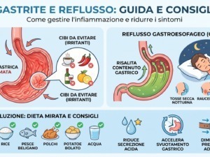 Dieta per gastrite e reflusso: cibi consigliati e da evitare