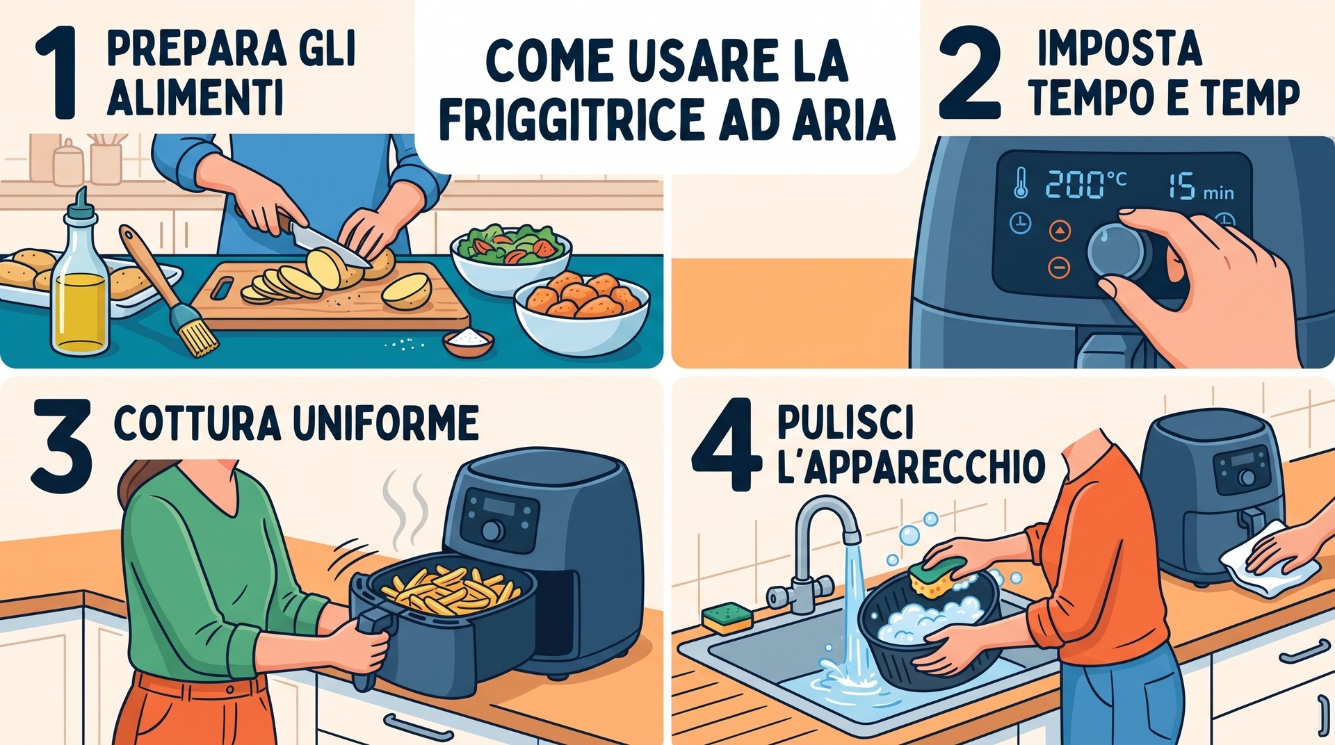 Friggitrice ad aria: come usarla davvero per cucinare meglio