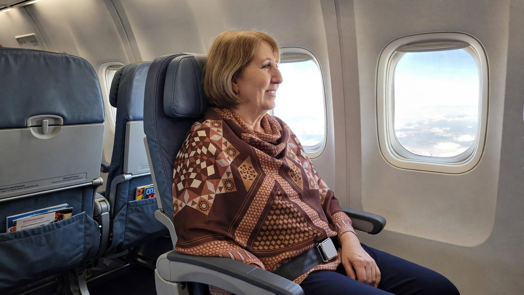 Come sfruttare una sciarpa o una stola in aereo 3 sciarpa in aereo