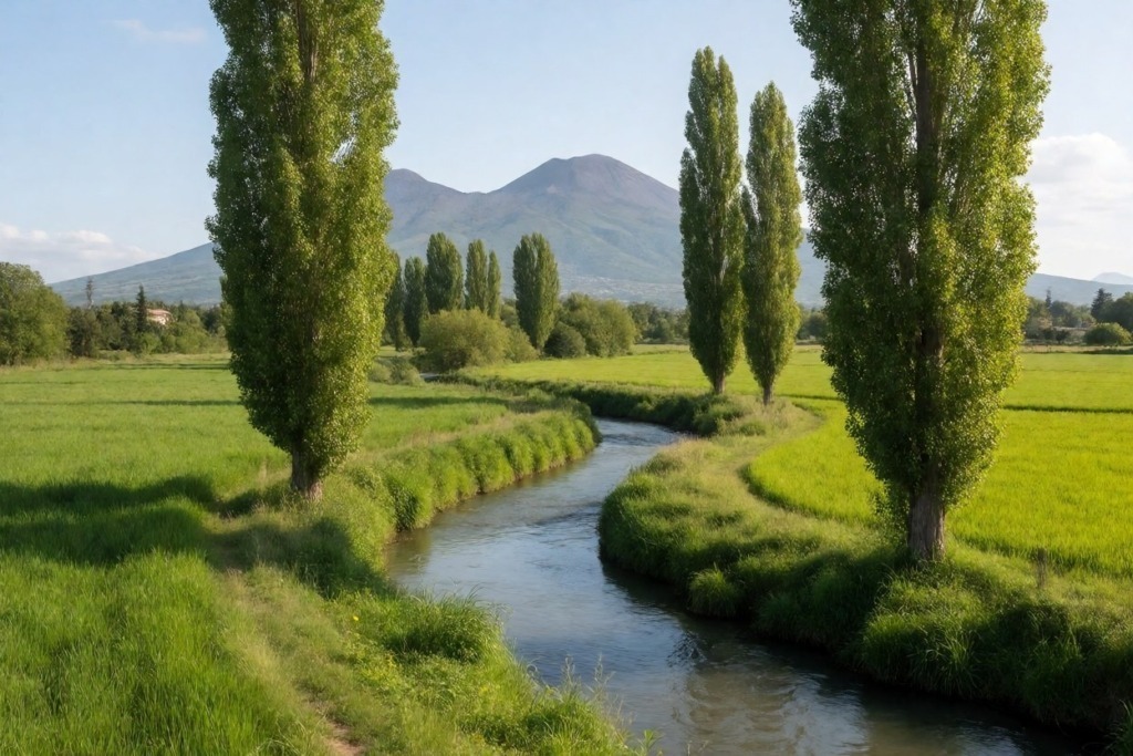 Striano cosa vedere: fiume Sarno tra i campi