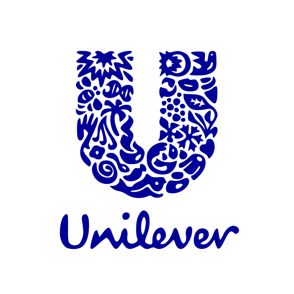 Logo Unilever, la lettera U composta da piccole icone